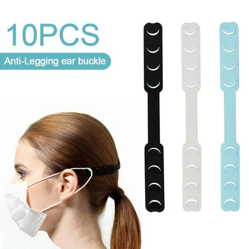 

10pcs Mask Ear Hooks Extension Buckle Ear Wearing Relief Pain Ear Protector Earache Protectors Fixer Mask Holder Mask Accessory