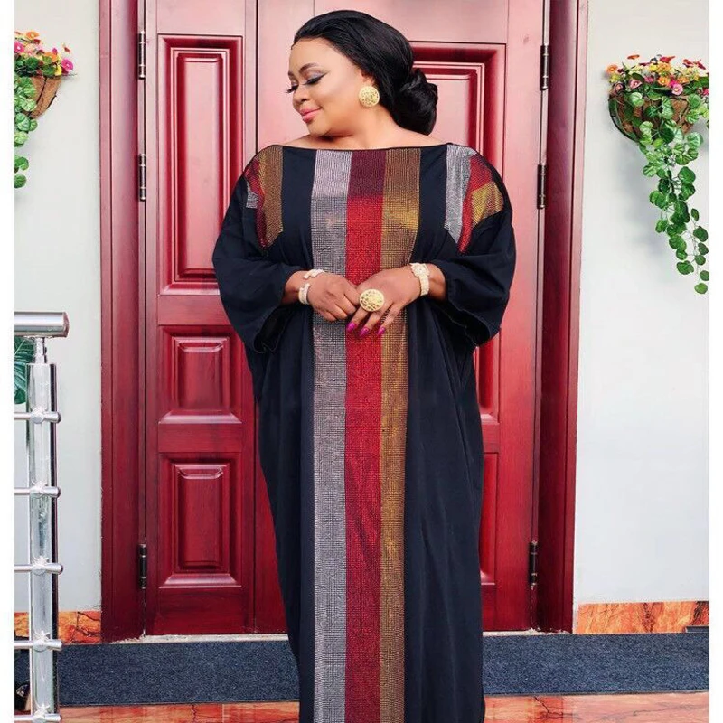 

a10African design Dashiki gown perm diamond beads Abaya bandage Maxi Bazin vintage long sleeve robe African Sexy Ladies party