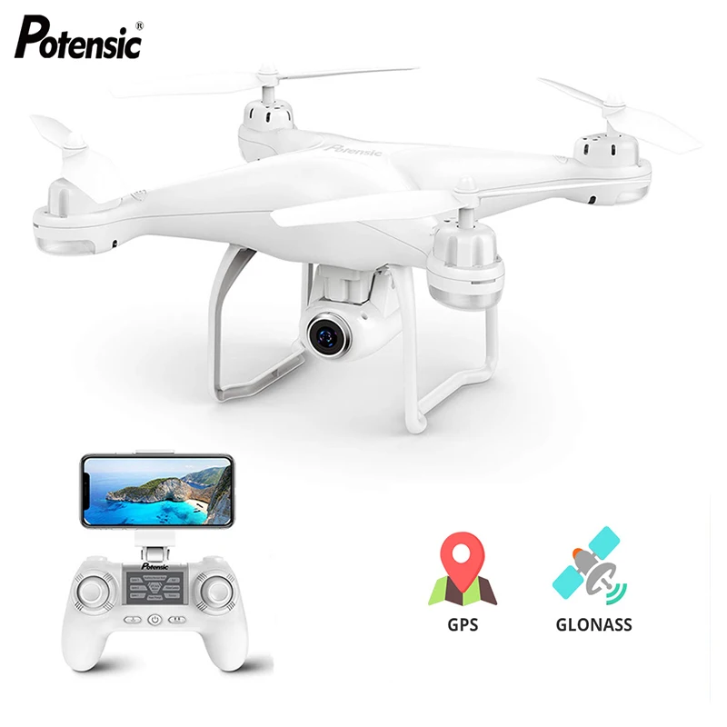 Квадрокоптер Potensic T25 Радиоуправляемый Дрон Wi-Fi FPV с широким углом обзора HD 1080P
