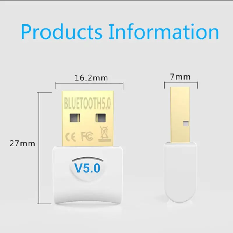 

USB Bluetooth Adapter 5.0USB Desktop Wireless WiFi Receiver Transmitter Dongle 28GC