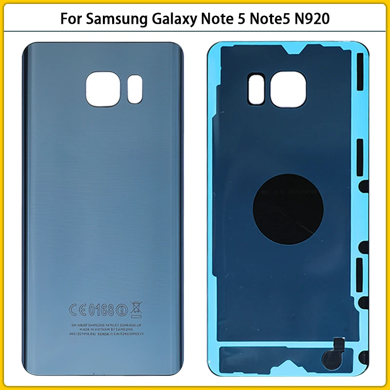 

10pcs New Note 5 Rear Housing Case For Samsung Galaxy Note 5 N920 N920F Battery Cover Door Back Cover Chassis Glass Replacement