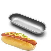 7 inch oval carbon steel hot dog cake mold pastry bakeware diy cake non stick toast bread mold pan kitchen baking tool