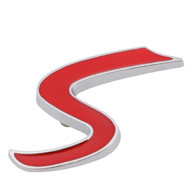 

3D Metal S Front Grille Badge Emblem Decal For Mini Cooper R50 R52 R53 R56 R57