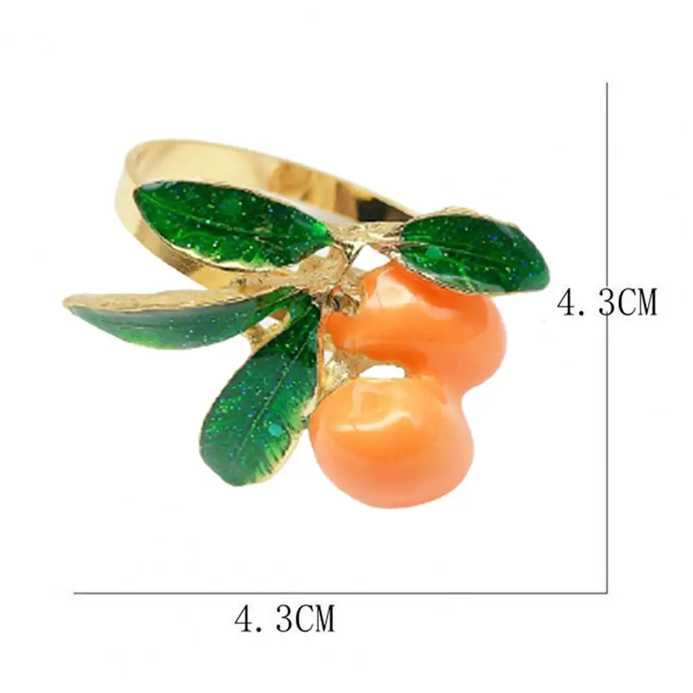 

6Pcs Hotel Dinner Fruit Jujube Lemon Circle Party Napkin Ring Towel Buckles