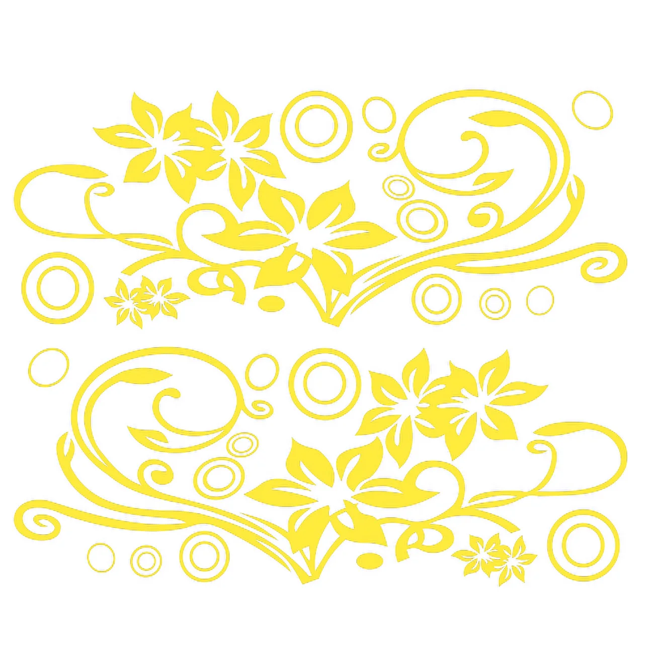 

2 PCS Universal Both Sides Car Stickers Flower Vine Pattern Body Stickers Self-Adhesive Decal Decoration