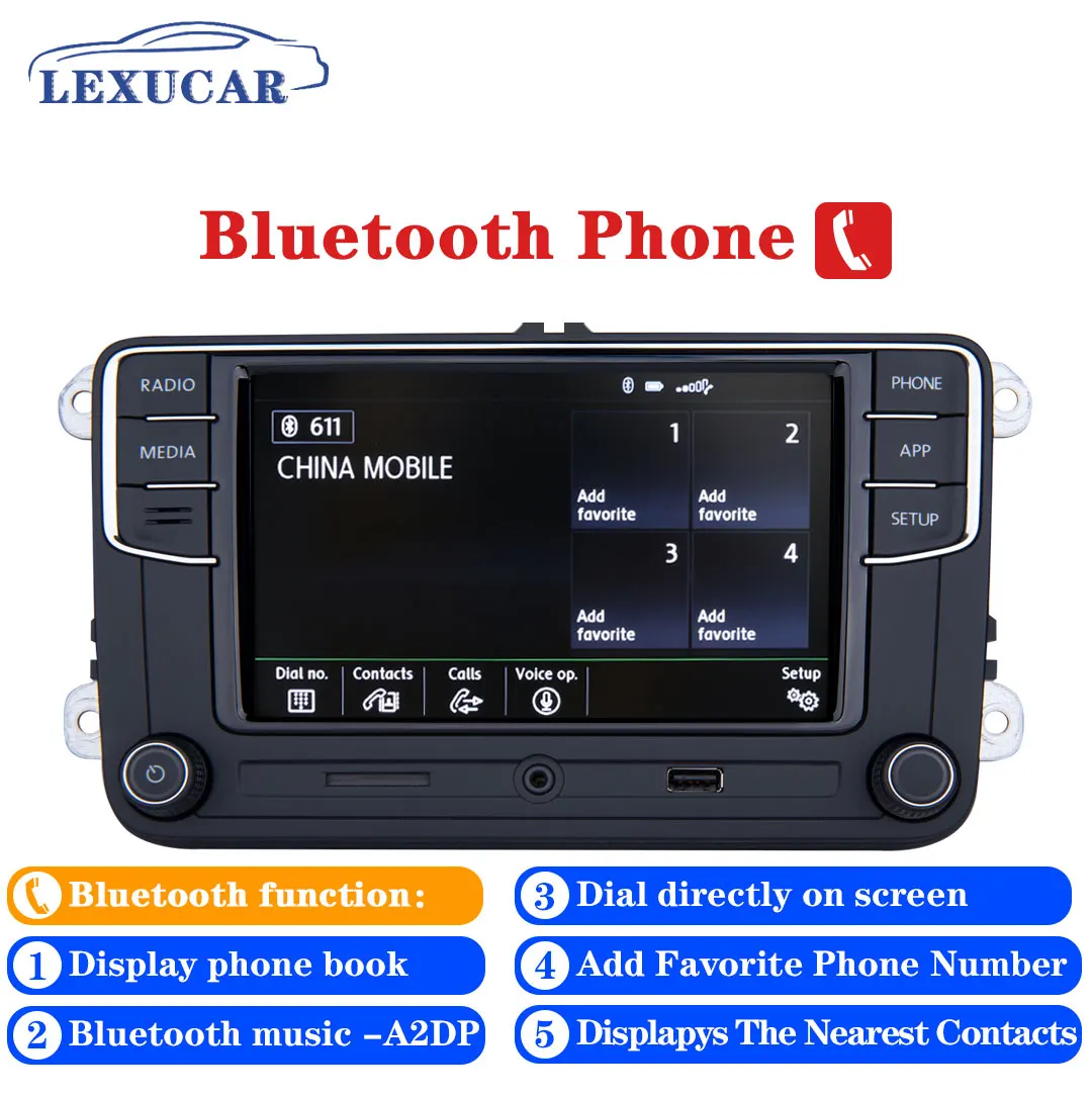 Lexucar RCD330 плюс RCD330G NONAME Android Auto Carplay 6RF 035 187F R340G код 330G для VW Tiguan Golf 5 6 MK5 MK6 Passat Polo