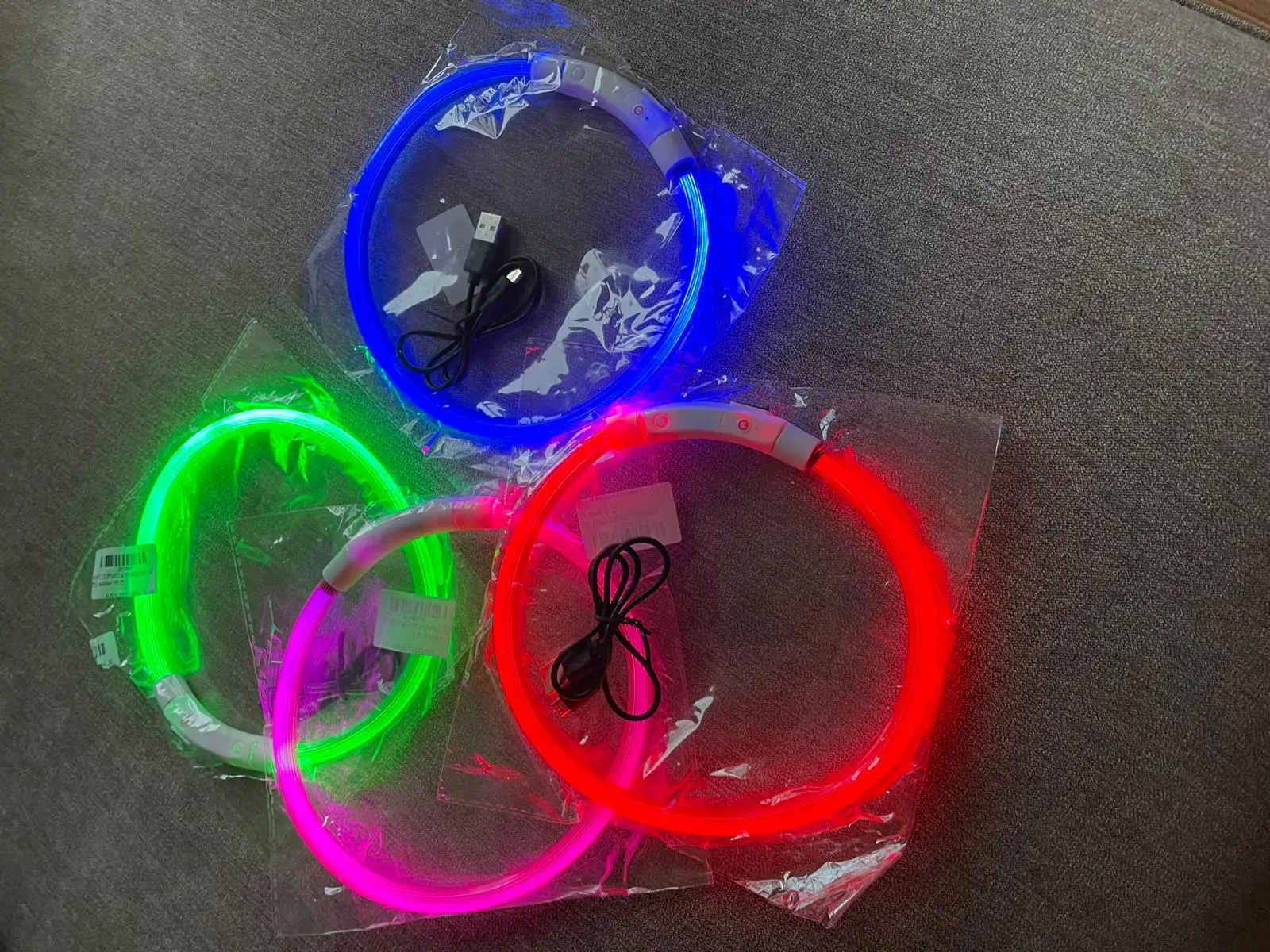 

Led Usb Dog Collar Pet Dog Collar Night Dog Collars Glowing Luminous Rechargeable LED Night Safety Flashing Glow