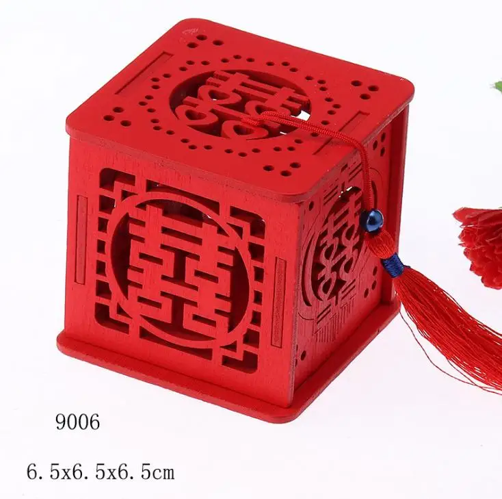 Material: madera Color: rojo tama&ntilde;o: 6,5 cm x 6,5 cm x 6,5 cm peso: alrededor de 30g cantidad: 200 unids/lote Nota: las cajas llegan planas y plegables simples-2