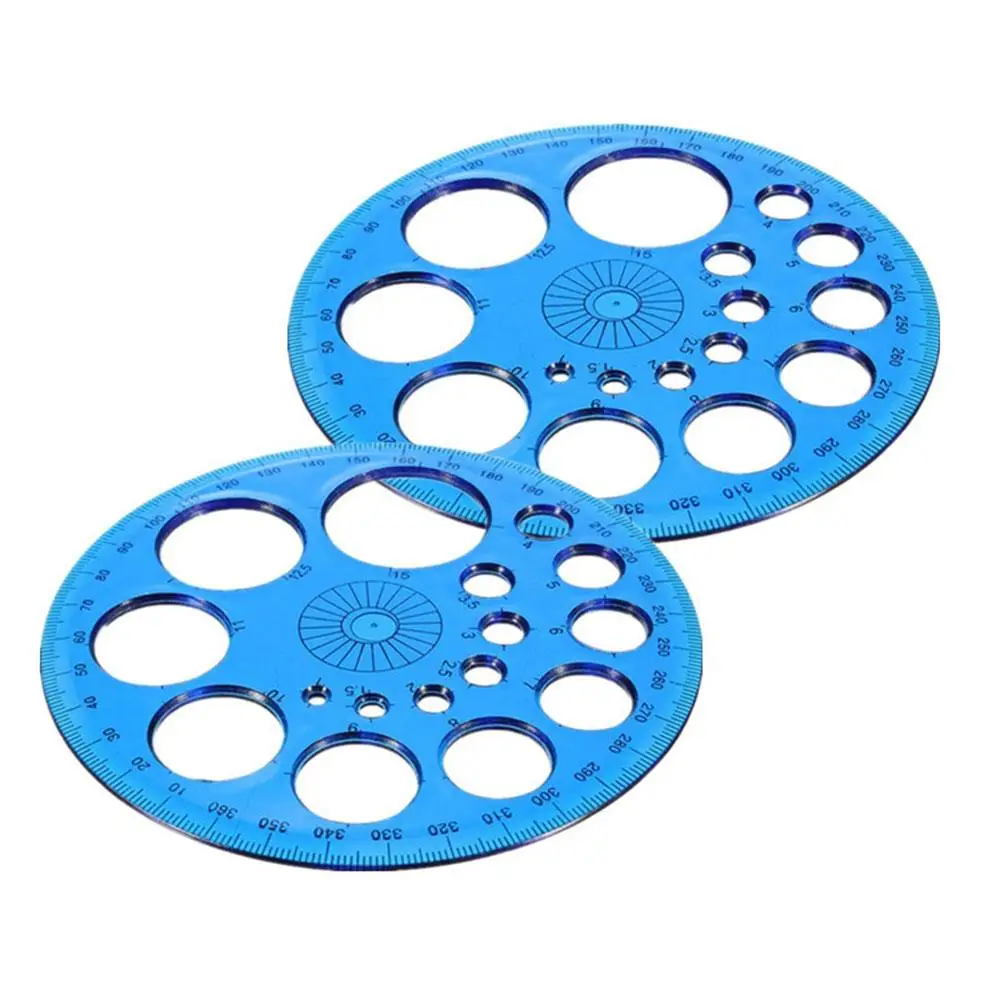

Angle Measuring Template Multifunctional Peofessional Plastic 360 Degree Student Drawing Angle Measuring Ruler Full Circle