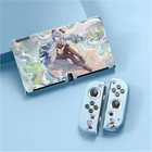Мягкий чехол для телефона, аксессуары для Nintendo Switch Oled, матовый чехол с героями мультфильмов Genshin Honkai Impact arknight