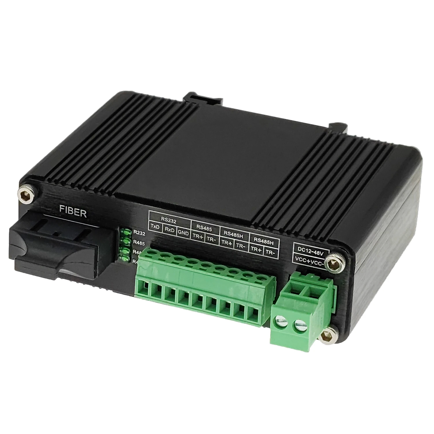 Industrial Serial RS232 RS485 RS422 to Fiber Modem,Aluminum case,SC, 12~48VDC,fiber media converter SM 20km/MM 2km