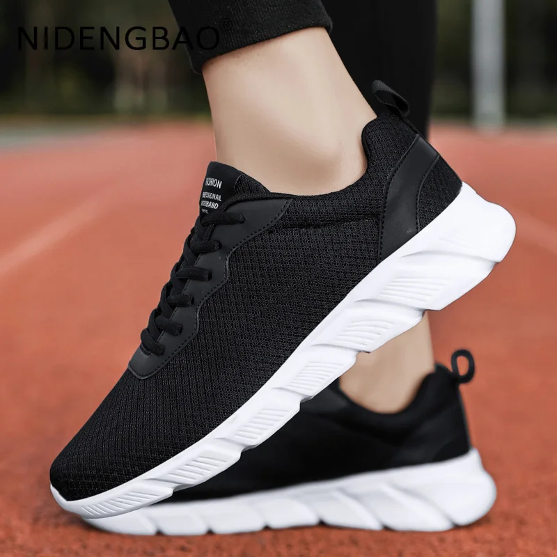 Men Sneakers Mesh Breathable Women Outdoor Walking Jogging Running Sports Shoes Non Slip Lightweight Gym Athletic Trainers