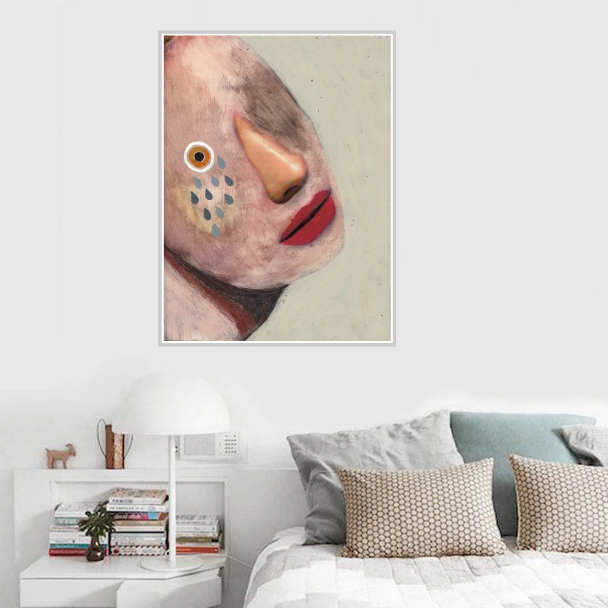 Абстрактный постер с изображением странной девушки Картина на холсте настенное