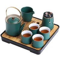 chinese kung fu tea set large capacity teapot cup home office ceramics simple tea tray whole set gift box gift tea set chinese