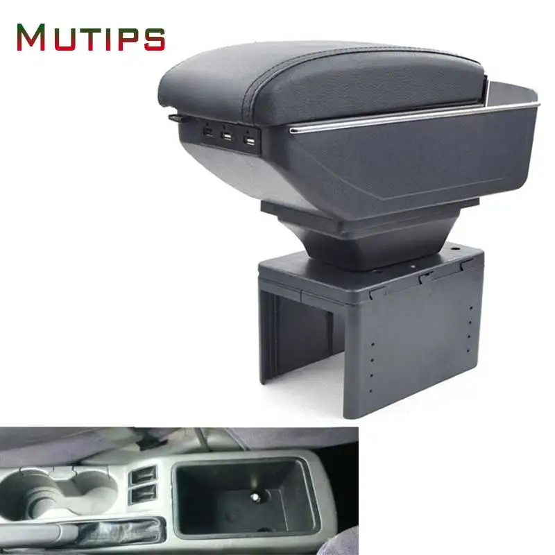 Подлокотник автомобильный Mutips кожаный подлокотник для kia spectra USB контейнер