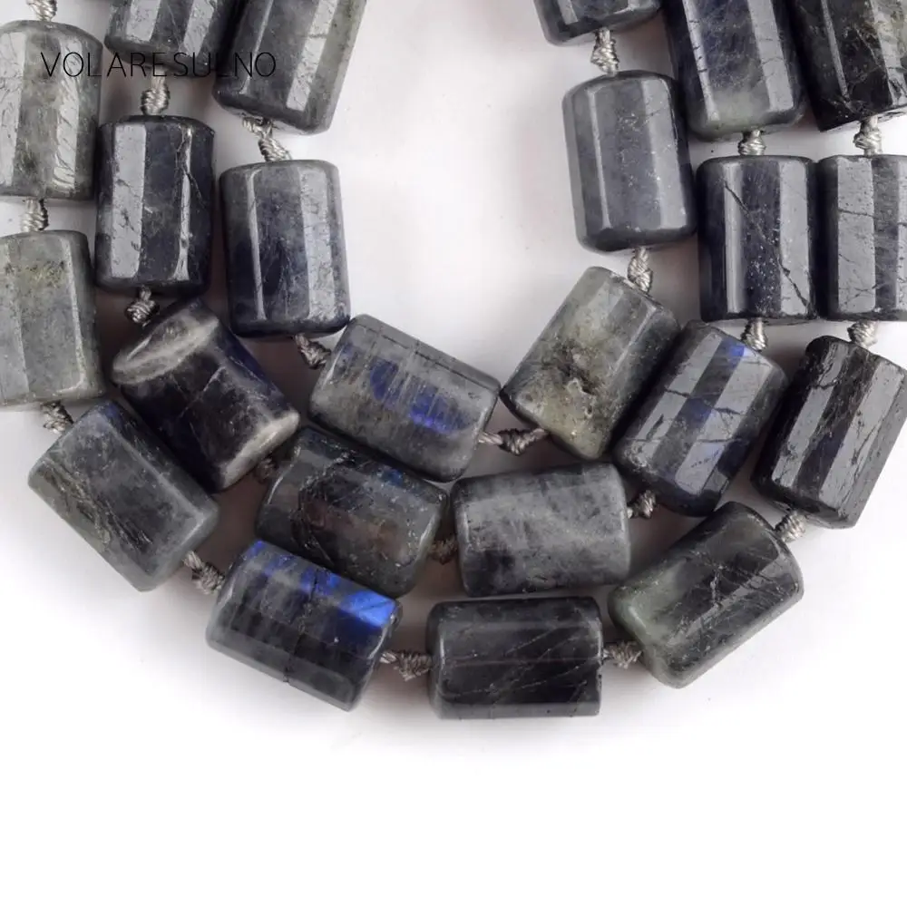 

5*10mm Labradorite Stone Natural Stone Faceted Column Shape Beads Spacer Loose Beads For Jewelry Making Diy Bracelet Strand 15