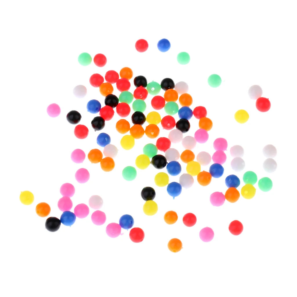 100 шт Разноцветные рыболовные бусы приманка для карпа на рыбалку Бусины снасти