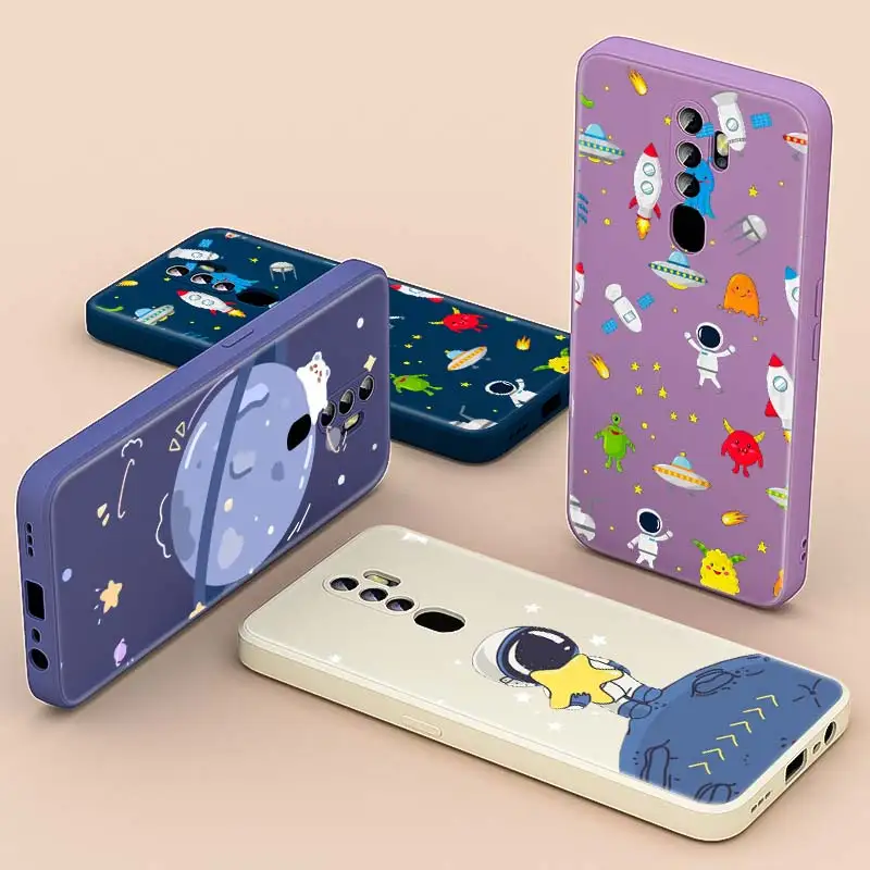

Too fast space astronaut For OPPO A11K A74 A73 A11 A55 A54 A52 A93 A92 A91 A94 A9 A16 A7 A1K 2020 Liquid Silicone Phone Case