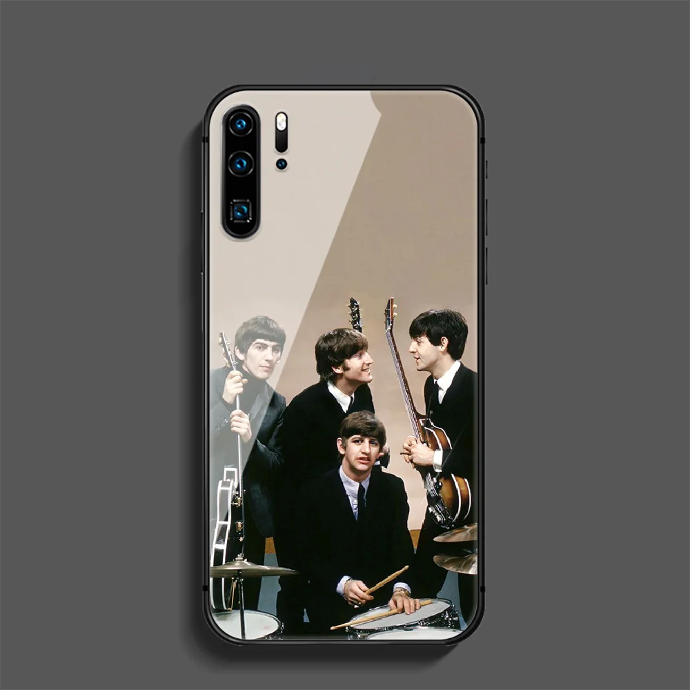 

Beatle Band Rock Phone Tempered Glass Case Cover For Huawei Mate P 10 20 30 40 Lite Pro Smart Z 2019 Trend Back 3D Luxury