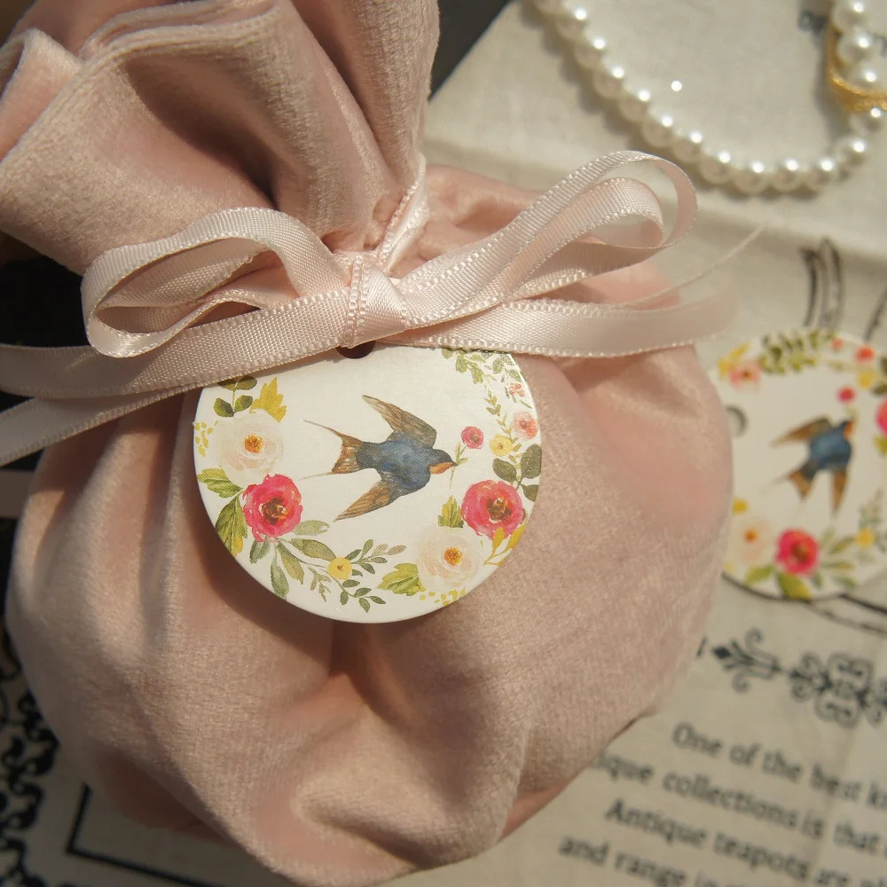 50 шт. бумажные этикетки Ласточка-роза | Дом и сад