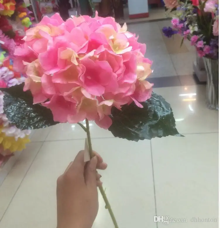 

Искусственный цветок гортензии 80 см/31,5 дюйма, искусственный шелк, одинарные гортензии, 6 цветов, для свадебных центральных элементов, искусс...