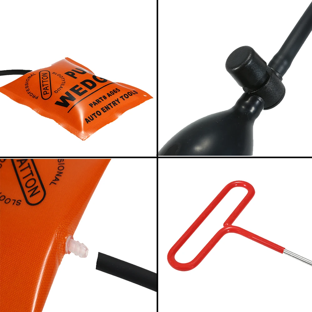 

Car Tool Kit with Long Reach Grabber, Air Pump Bag, Non Marring Wedge, Professional Emergency Automotive Tools for Trucks