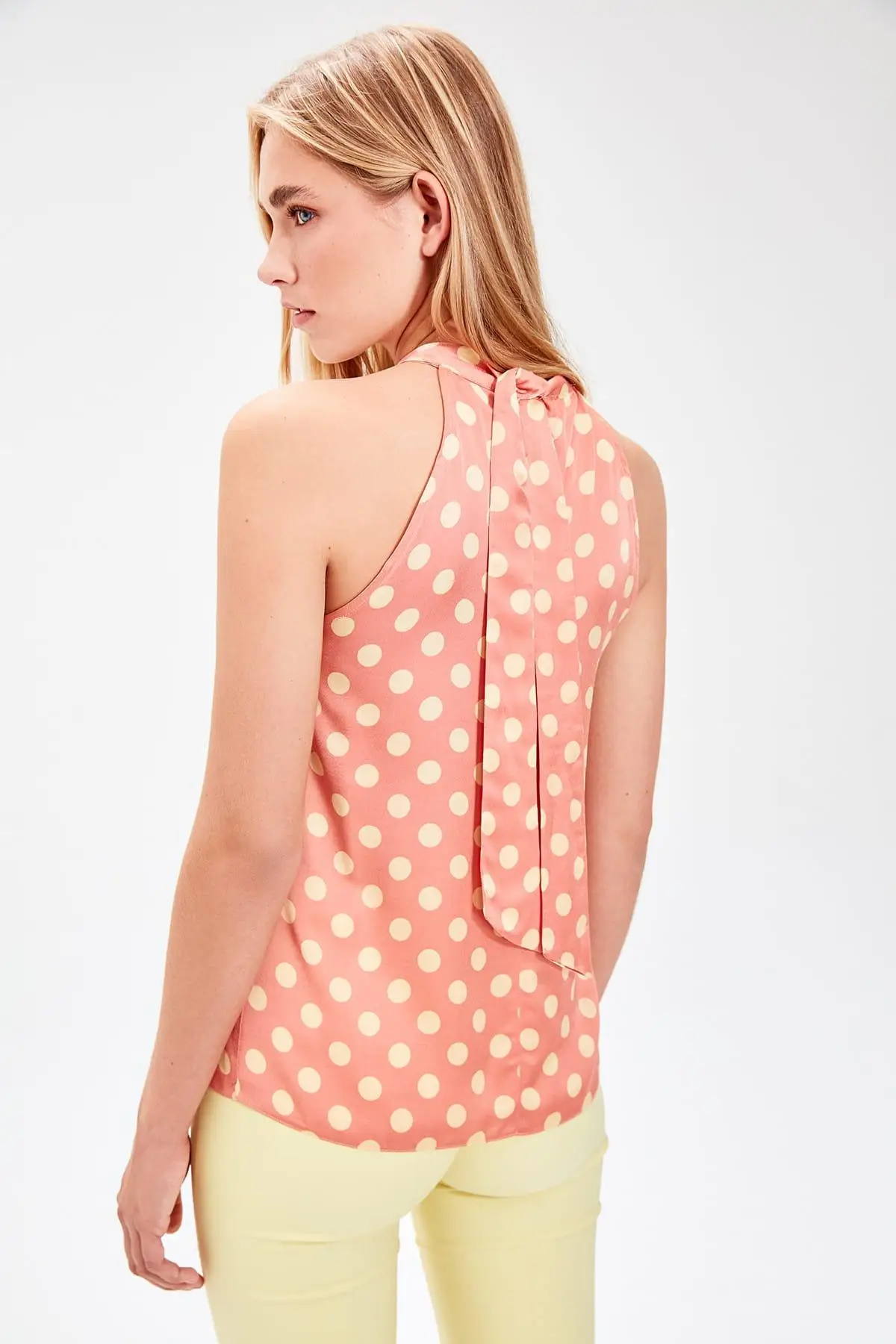 Trendyol абрикосовый шнуровки detayli Bluz TWOAW20BZ0285| |