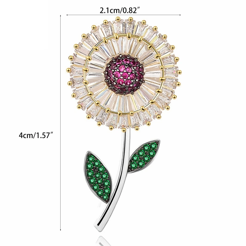 

Sunflower Brooches for Women Vintage Fashion Style Elegant Wedding Pins Party Brooch Accessories