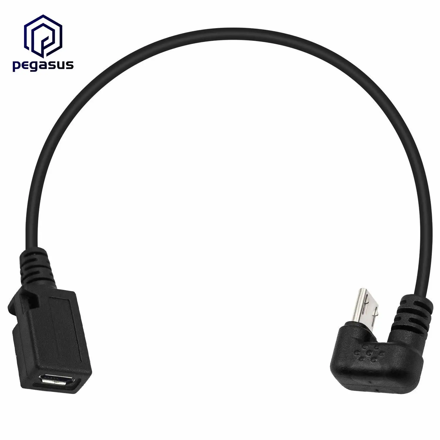 

U-образный переходник Micro-B (штекер-гнездо), 30 см, угол 180 градусов, поддержка зарядки и синхронизации для камеры и смартфона Android