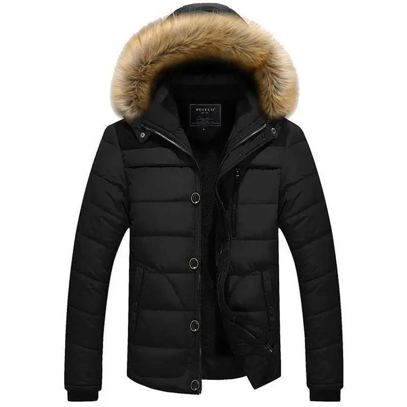 

Universal FashionMen'ss Padded Puffer Quilted Hooded Down Coat Parka Jacket Winter Warm Outwear Top