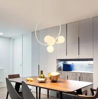 nordic art magic bean restaurant pendant lights iron glass ball hang lamp modern creative bar living room study bedroom light