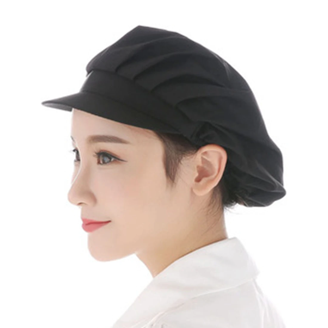 

Elastic Mesh Cap Breathable Chef Hat Anti Dust Workshop Hat Kitchen Restaurant Hotel Hat Catering Cooking Cap Chef Uniform