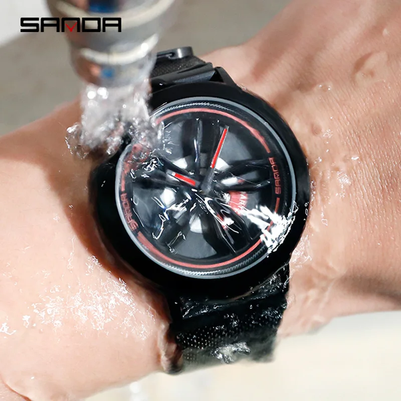 

Sunda time running watch waterproof Korean fashion student watch sports business men's watch mesh strap quartz watch