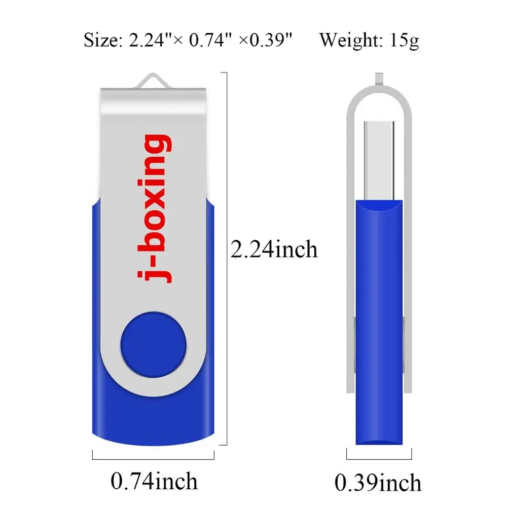 Металлический USB флеш накопитель J boxing объемом 128 ГБ 64 32 поворотный для ПК ноутбука