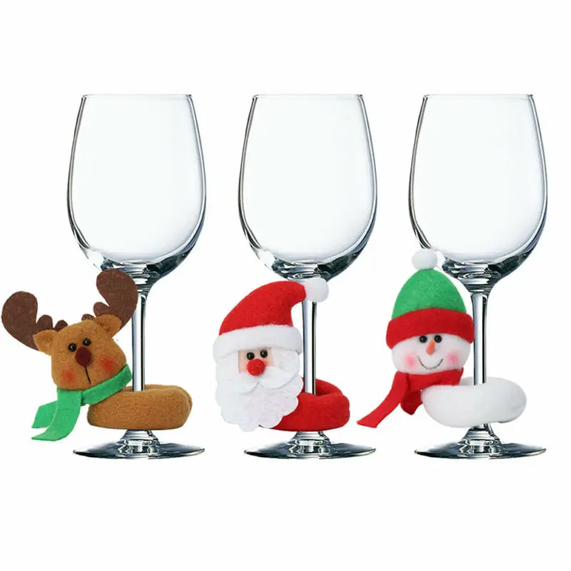 1 шт. Рождественский бокал для вина очарование ткань праздничный Вина Маркеры