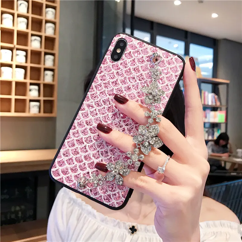 Чехол для телефона Samsung galaxy M10 M20 M30 M 10 20 30 A40S с металлическими цепочками и