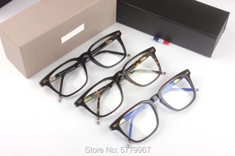 

Thom Brand Retro Square Acetate Optical Glasses Frame Men Women Spectacle Frame Oculos de Grau Rectangle Eyeglasses Original box