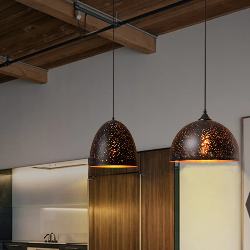 

Retro LED Pendant Light Black Lamp Shade Hanging Wire for Loft Bar Restaurant Corridor Home Interior Decoration Industrial Lamps