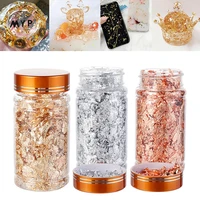 34510g shiny gold leaf flakes sequins glitters confetti for painting arts nail art foil decorative paper resin mold filling