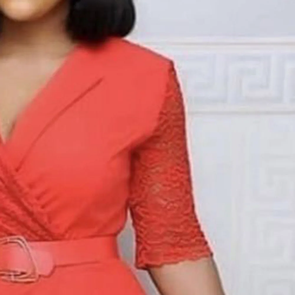 Летнее офисное женское платье для работы сексуальное с v-образным вырезом и