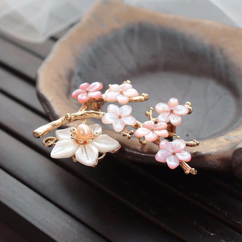 Розовая Цветочная Брошь с кисточкой позолоченные женские аксессуары броши в