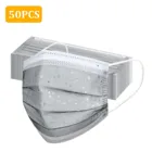 Маска сетчатая одноразовая сетчатая для лица, сетчатый шнур с фильтром, защитная маска для взрослых, 50 шт., 4 слоя