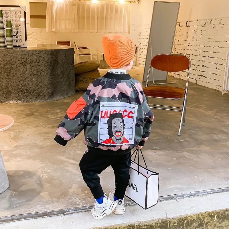 Куртка для мальчиков Новинка 2019 года Осенняя бейсбольная форма пальто детская