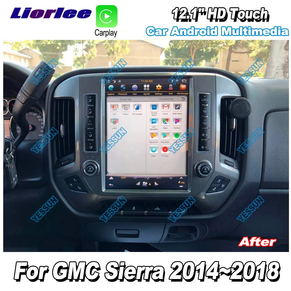 

For GMC Sierra 2014-2018 Car Android Accessories Multimedia Player GPS Navigation System Radio HD Screen 2din Stereo Head Unit