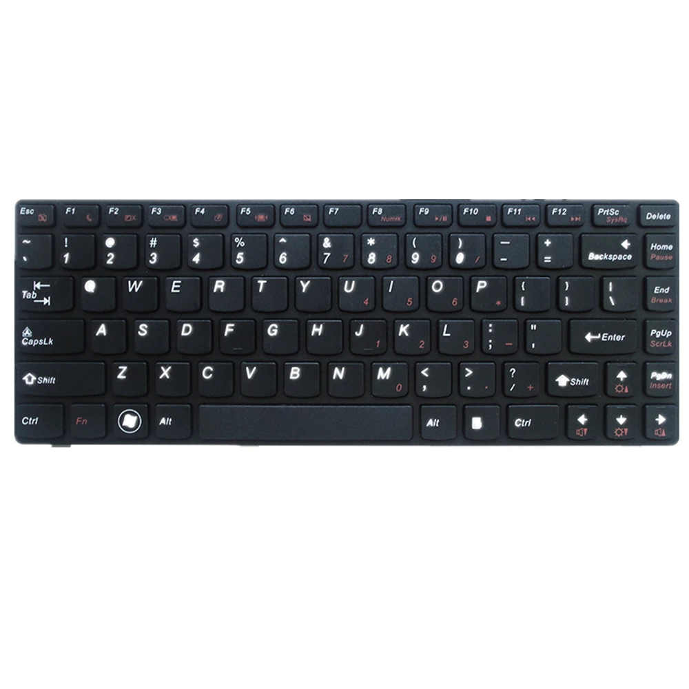 

Клавиатура для ноутбука LENOVO для Ideapad Z370 Z380, черная, американская версия