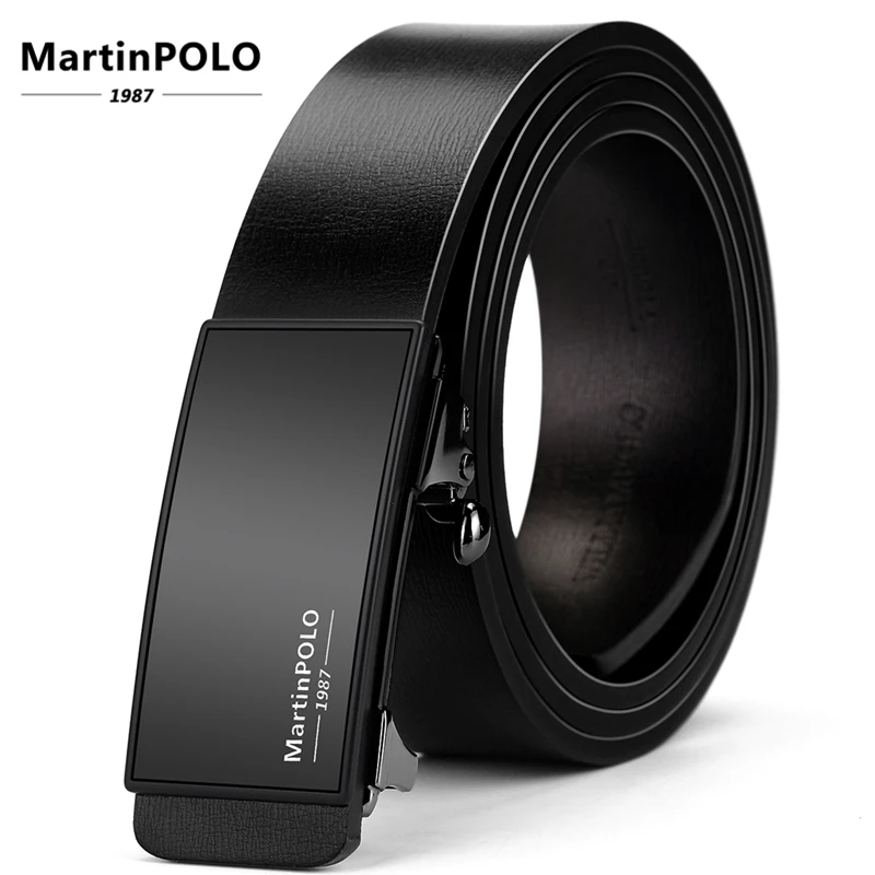 Мужской ремень MartinPOLO из натуральной кожи с автоматической пряжкой