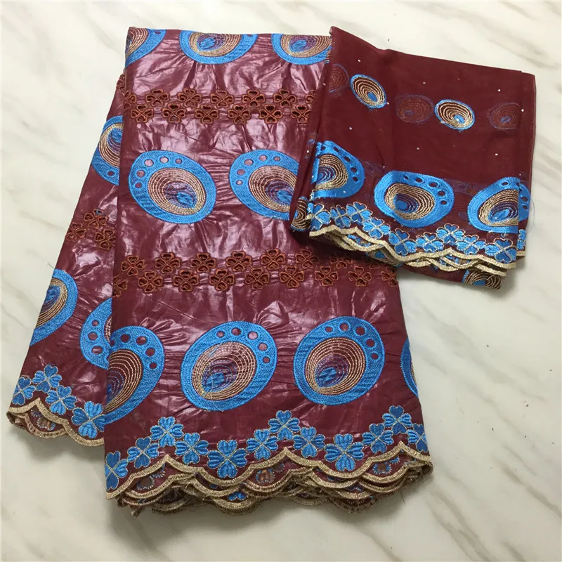 

2020 New arrival african bazin riche fabric with beads cord lace fabric guinea brocade fabric for wedding BZ005