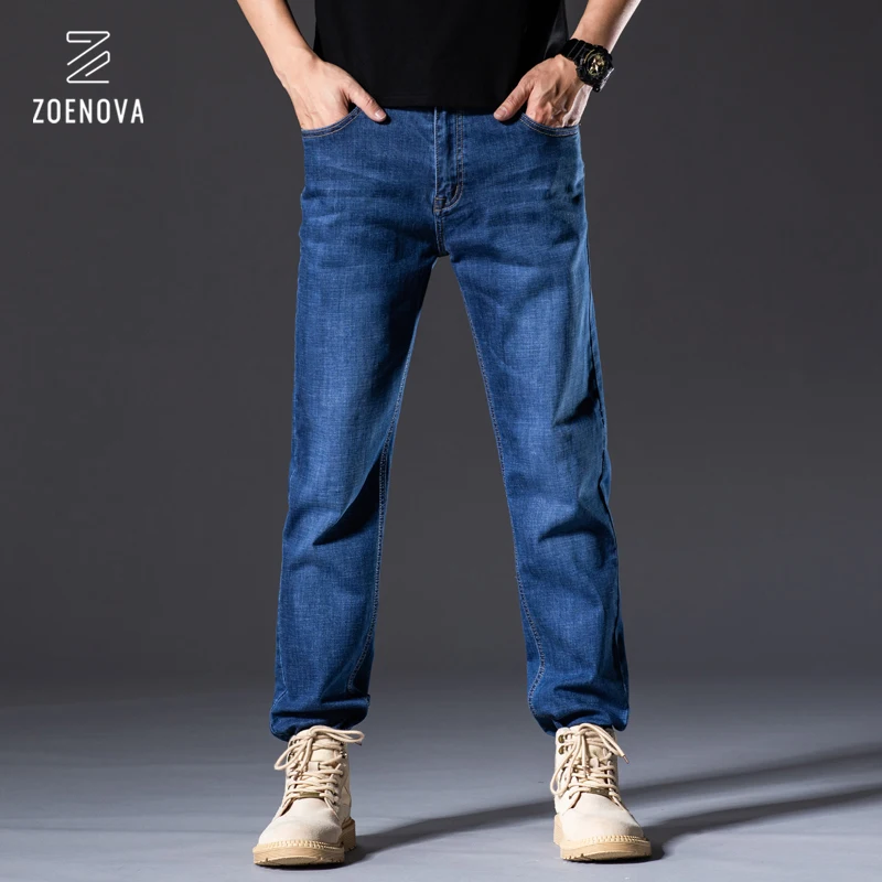 

Men's Classic Black Jeans Elastic Loose Denim Jean Male Plus Size Jeans 44 46 48 Business Casual Baggy Pants Jeans For Men 2021