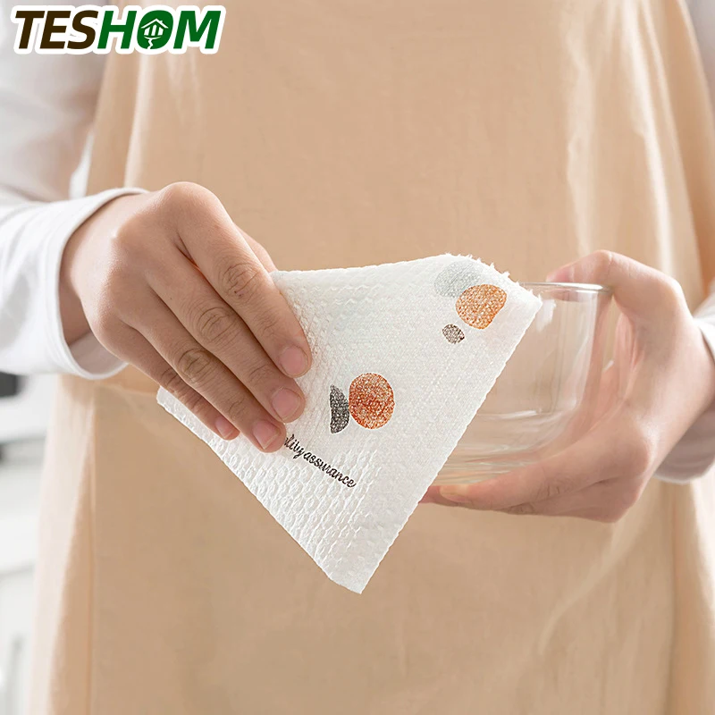 1 рулон чистящих салфеток нетканый материал ленивые тряпки мокрое и сухое