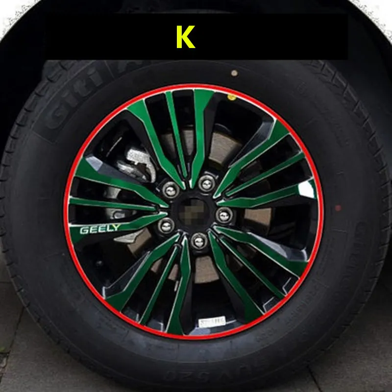 K Для Geely Emgrand X7 EmgrarandX7, EX7, FC SUV, Vision X6, NL4, автомобильная наклейка для колес - Название цвета: K